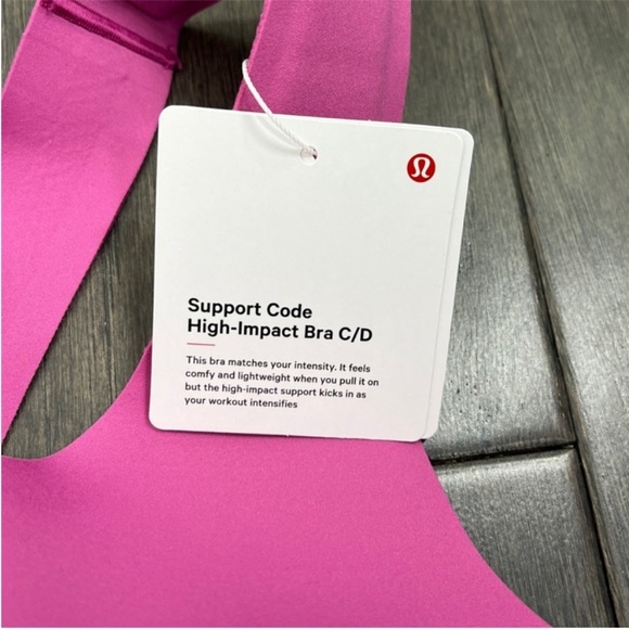 Lululemon NWT Go Further Bra with Support Code Technology Pow Pink Tone - Picture 4 of 10
